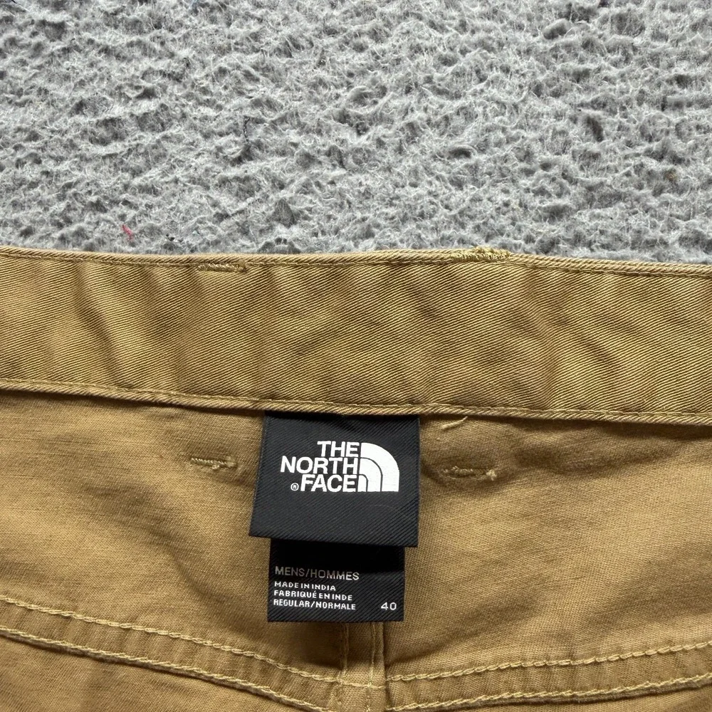 The North Face Pant Men 40x32 Brown Cotton Khakis Straight Travel Hiking Stretch
